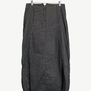 Annette Gortz Split Black Pinstripe Bubble-Hem Skirt-Pants